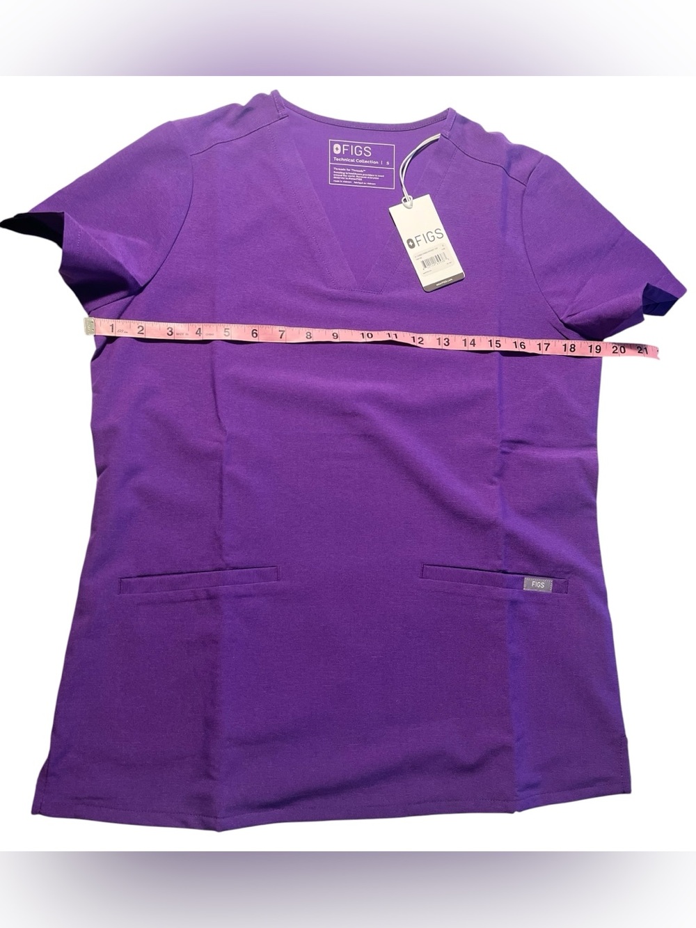 💜FIGS Set of both Small Ultra Violet Casma Scrub Top NWT & Zamora pants EUC - Picture 3 of 14